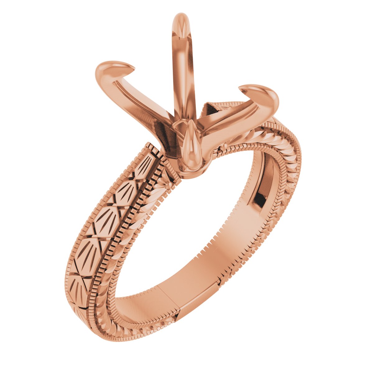 Claw-Prong Solitaire Sculptural Engagement Ring