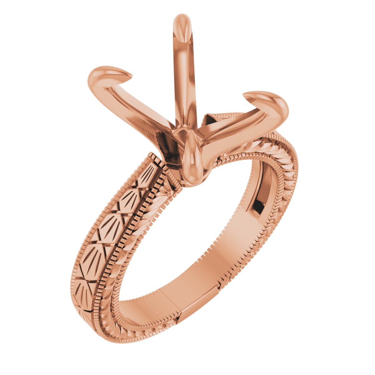 Claw-Prong Solitaire Sculptural Engagement Ring