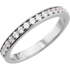 18K White .33 CTW Diamond Band for 4.5 mm Engagement Ref 3131090