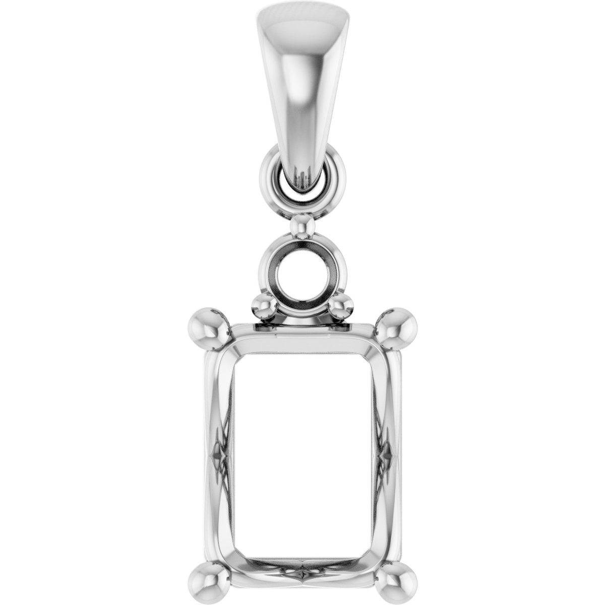 8x6 mm Emerald Pendant Mounting — Saleh Jewelers