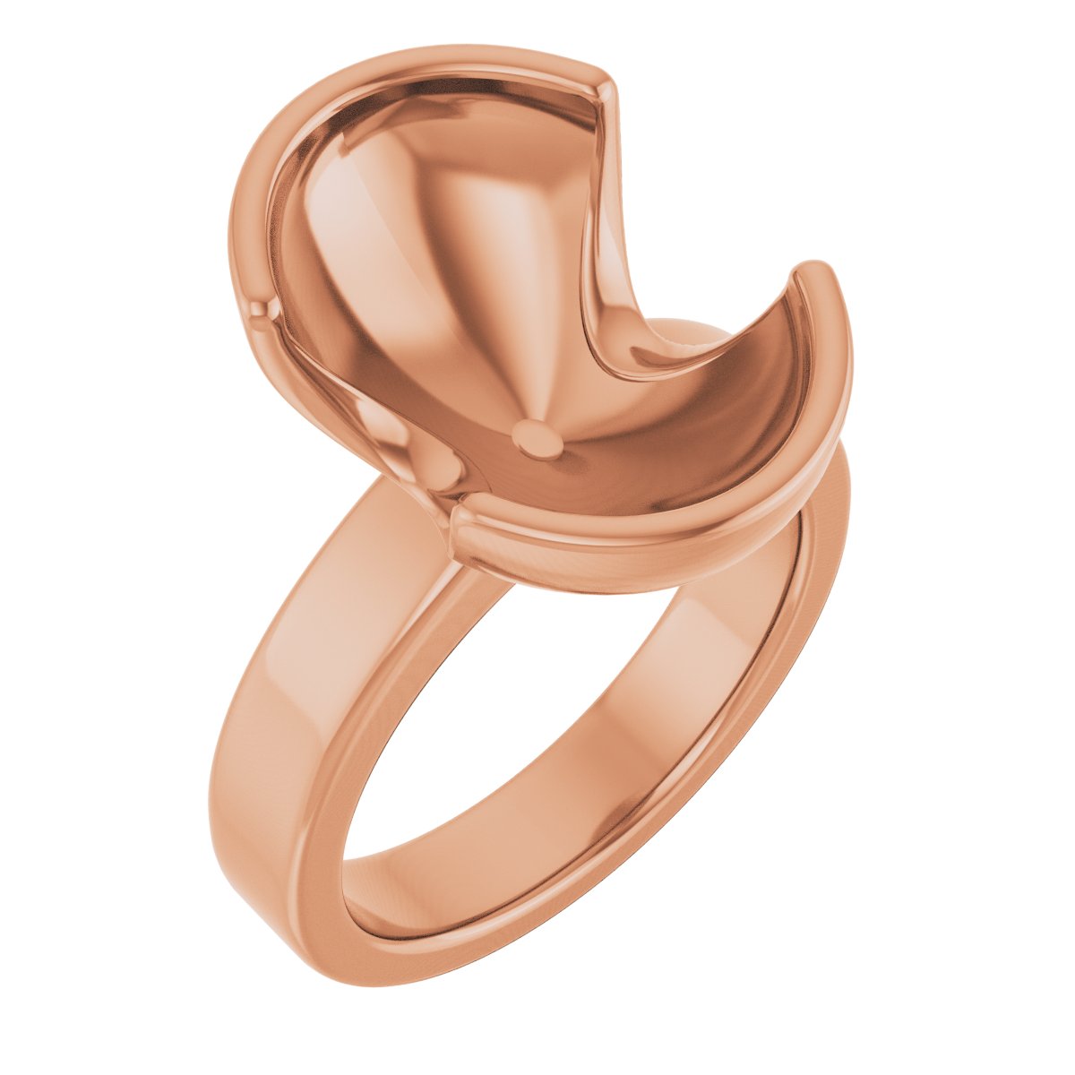 Half-Bezel Solitaire Engagement Ring or Band