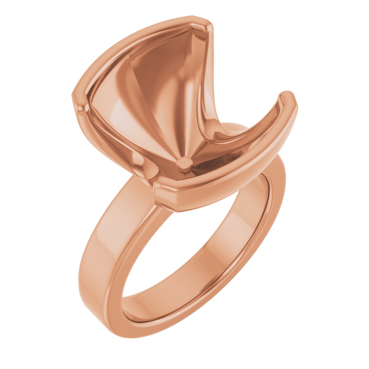 Half-Bezel Solitaire Engagement Ring or Band
