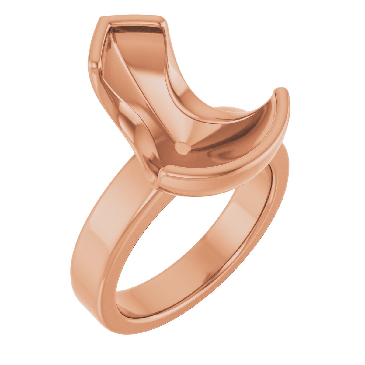 Half-Bezel Solitaire Engagement Ring or Band