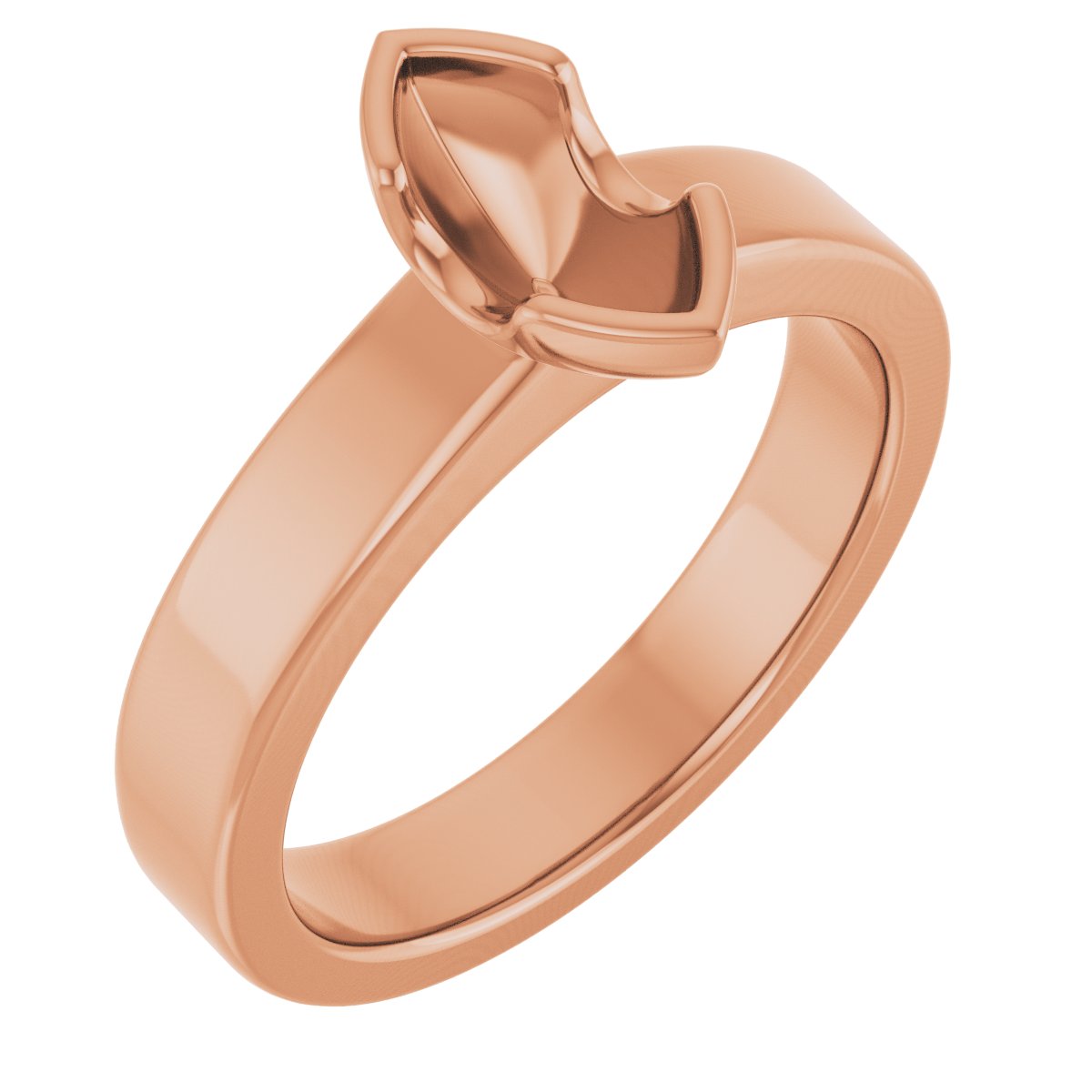 Half-Bezel Solitaire Engagement Ring or Band