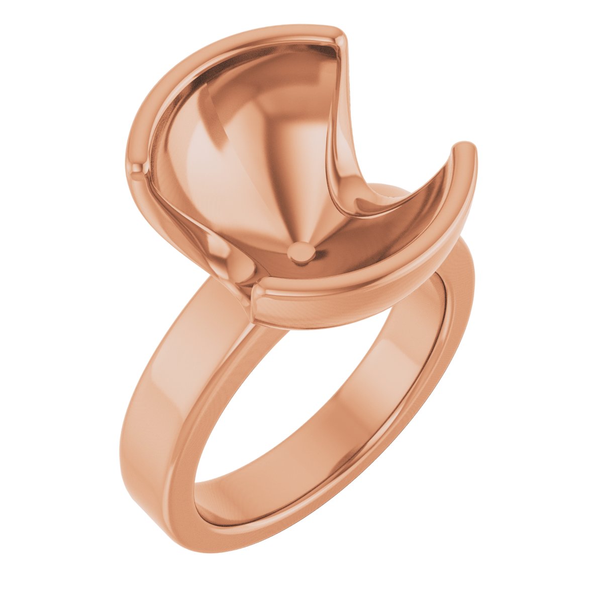 Half-Bezel Solitaire Engagement Ring or Band