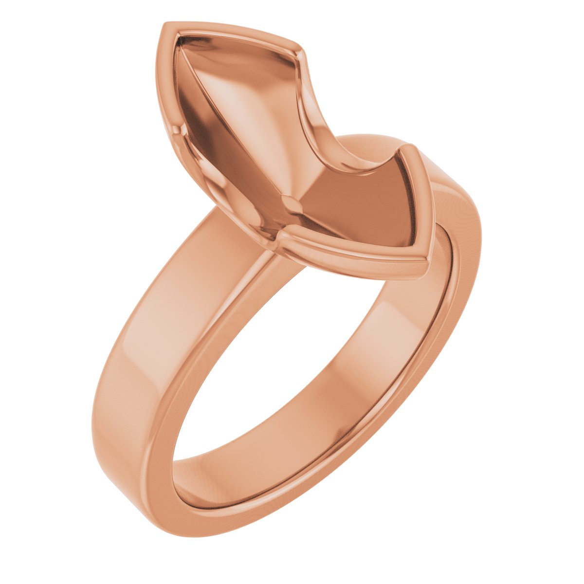 Half-Bezel Solitaire Engagement Ring or Band