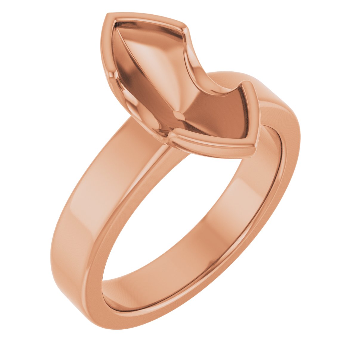 Half-Bezel Solitaire Engagement Ring or Band