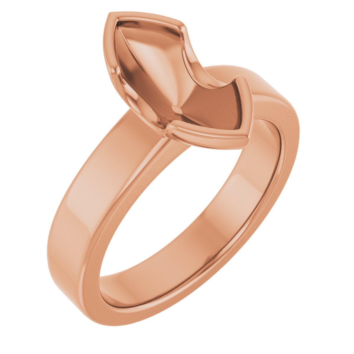 Half-Bezel Solitaire Engagement Ring or Band