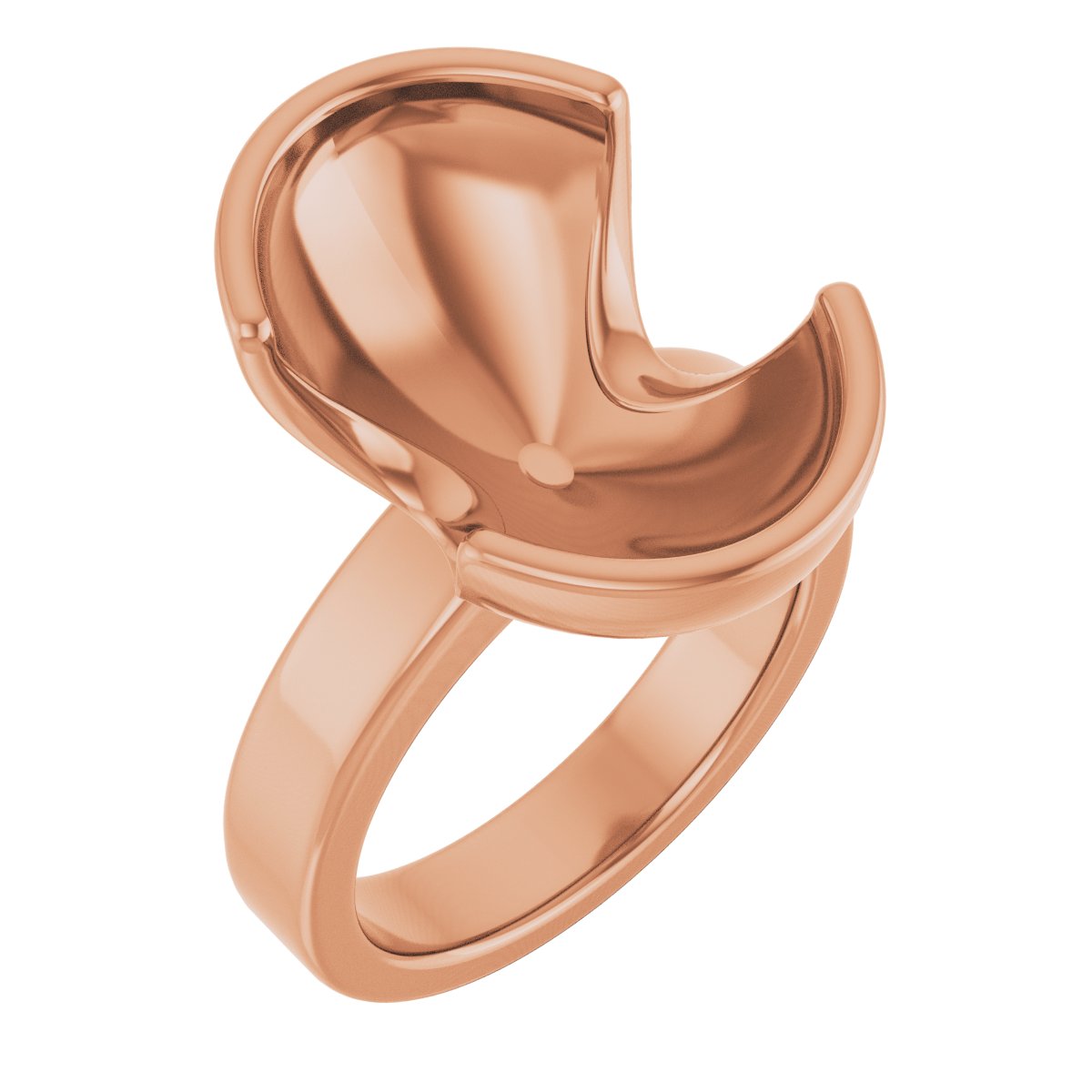 Half-Bezel Solitaire Engagement Ring or Band
