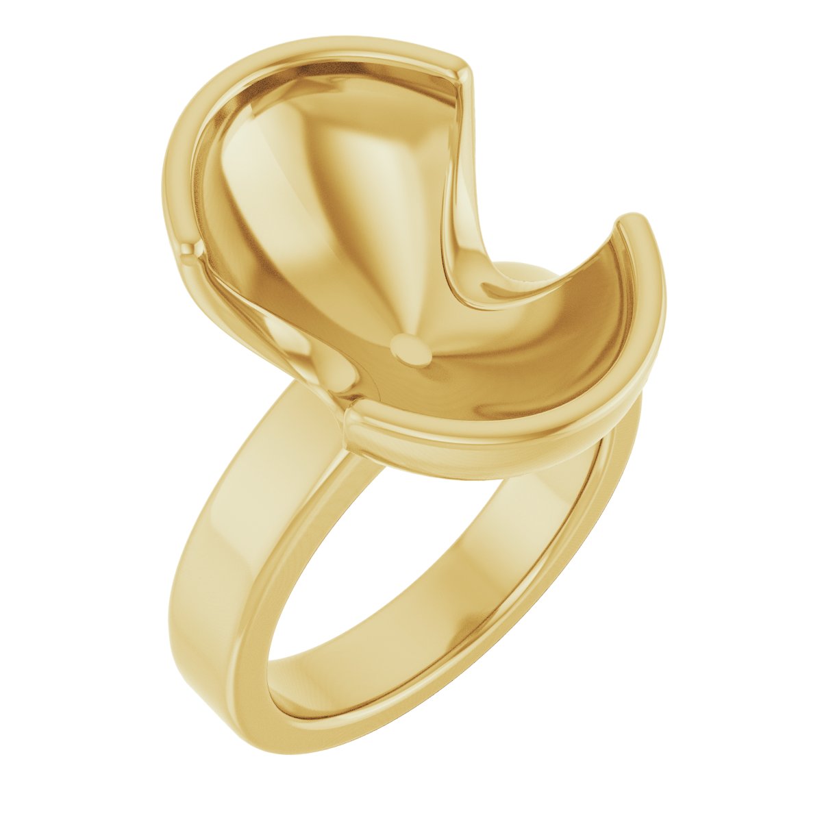 Half-Bezel Solitaire Engagement Ring or Band
