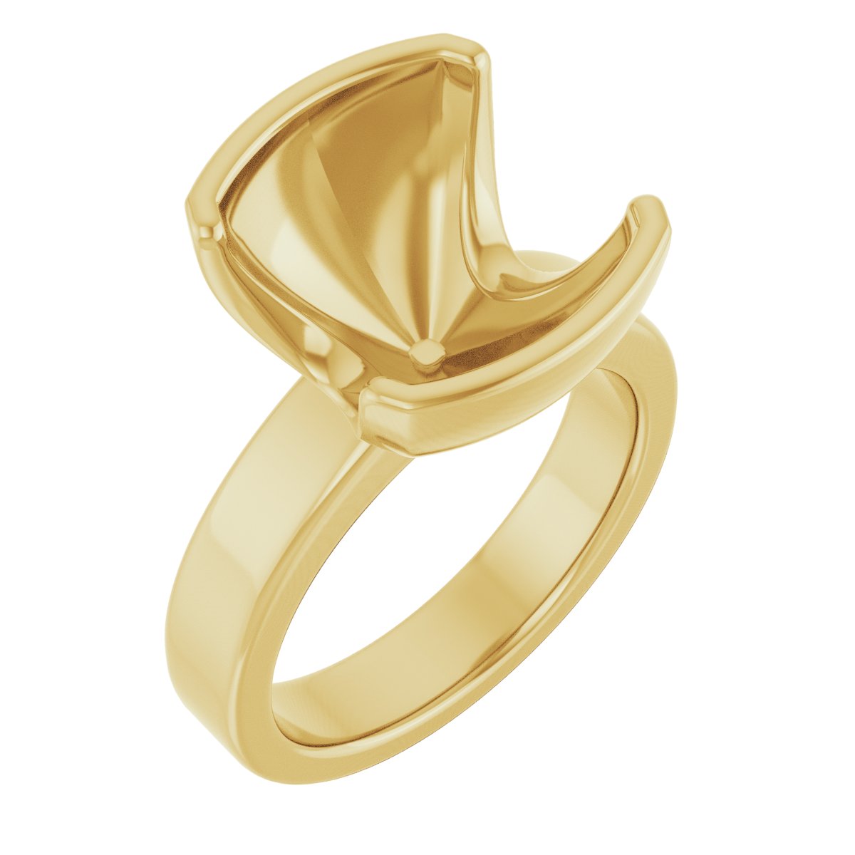 Half-Bezel Solitaire Engagement Ring or Band