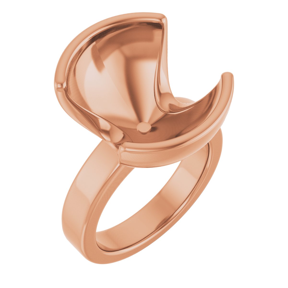 Half-Bezel Solitaire Engagement Ring or Band