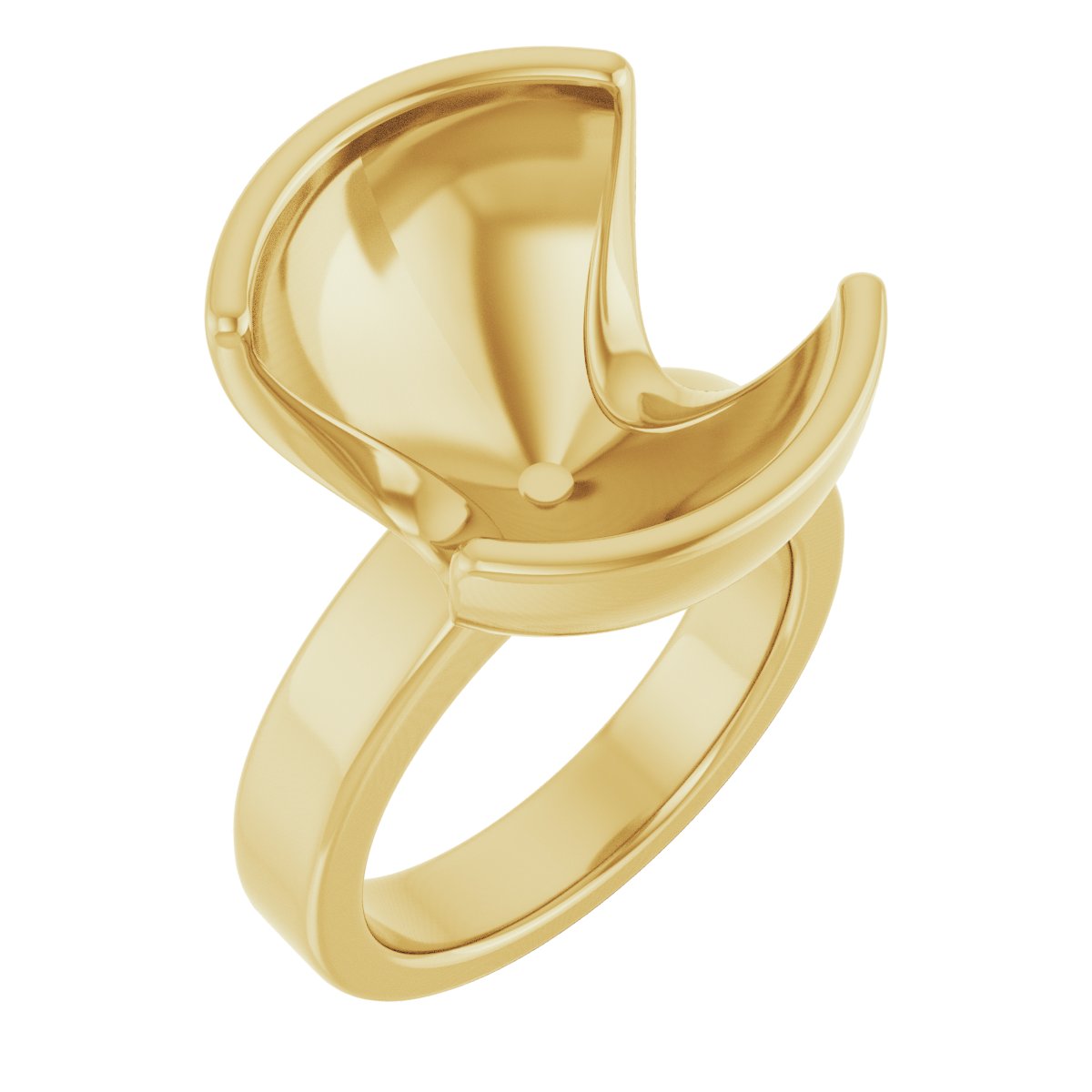 Half-Bezel Solitaire Engagement Ring or Band
