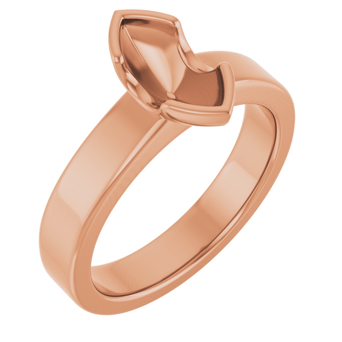 Half-Bezel Solitaire Engagement Ring or Band