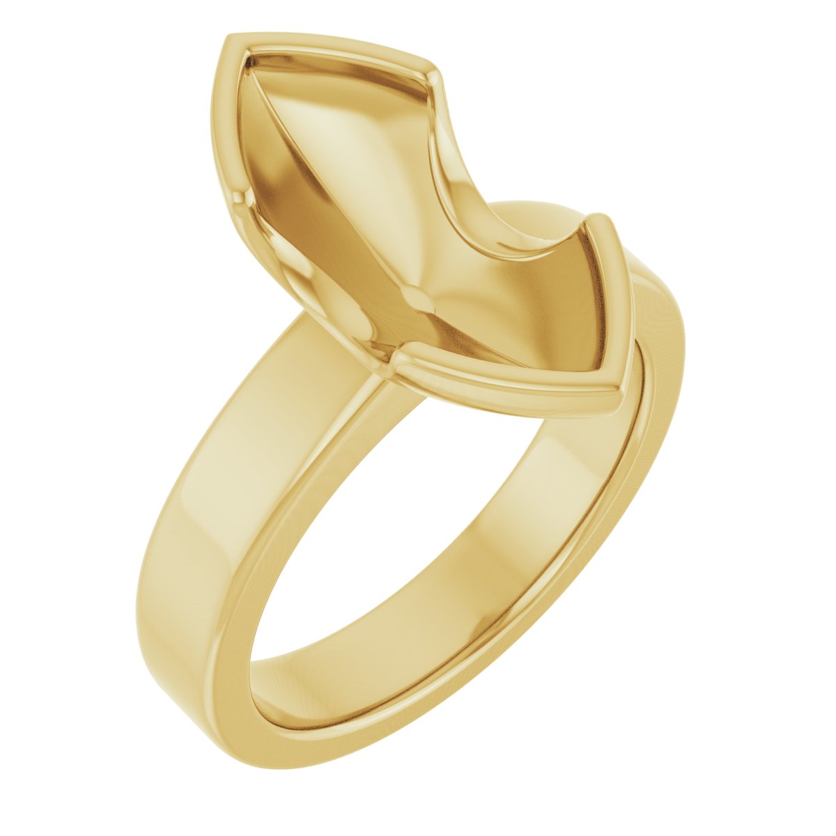 Half-Bezel Solitaire Engagement Ring or Band