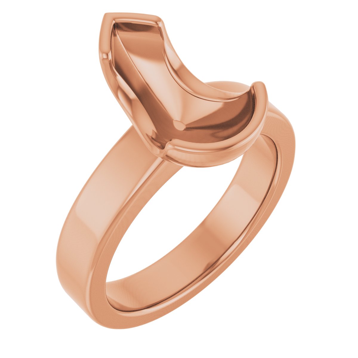 Half-Bezel Solitaire Engagement Ring or Band