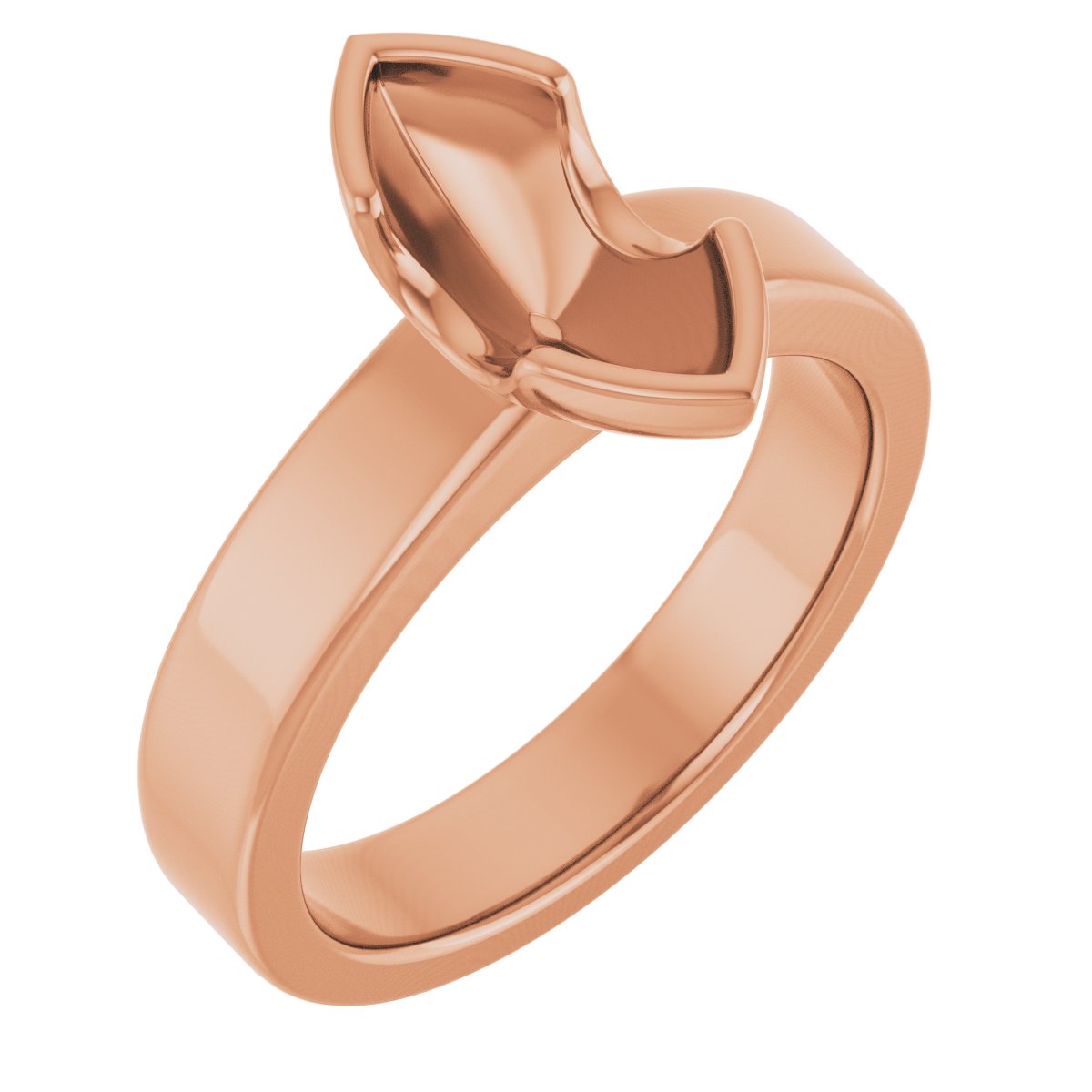 Half-Bezel Solitaire Engagement Ring or Band