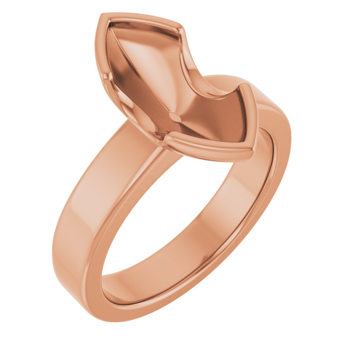 Half-Bezel Solitaire Engagement Ring or Band