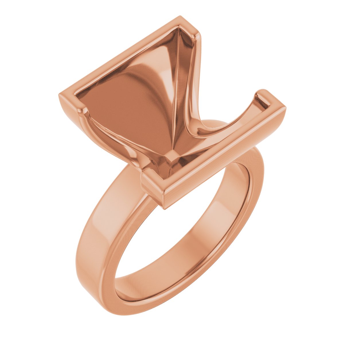 Half-Bezel Solitaire Engagement Ring or Band