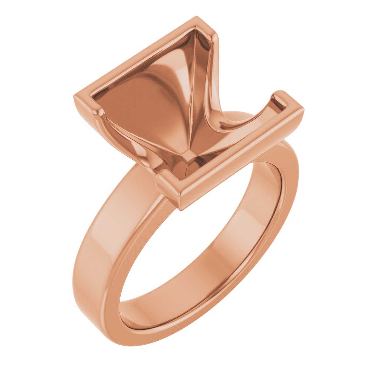 Half-Bezel Solitaire Engagement Ring or Band