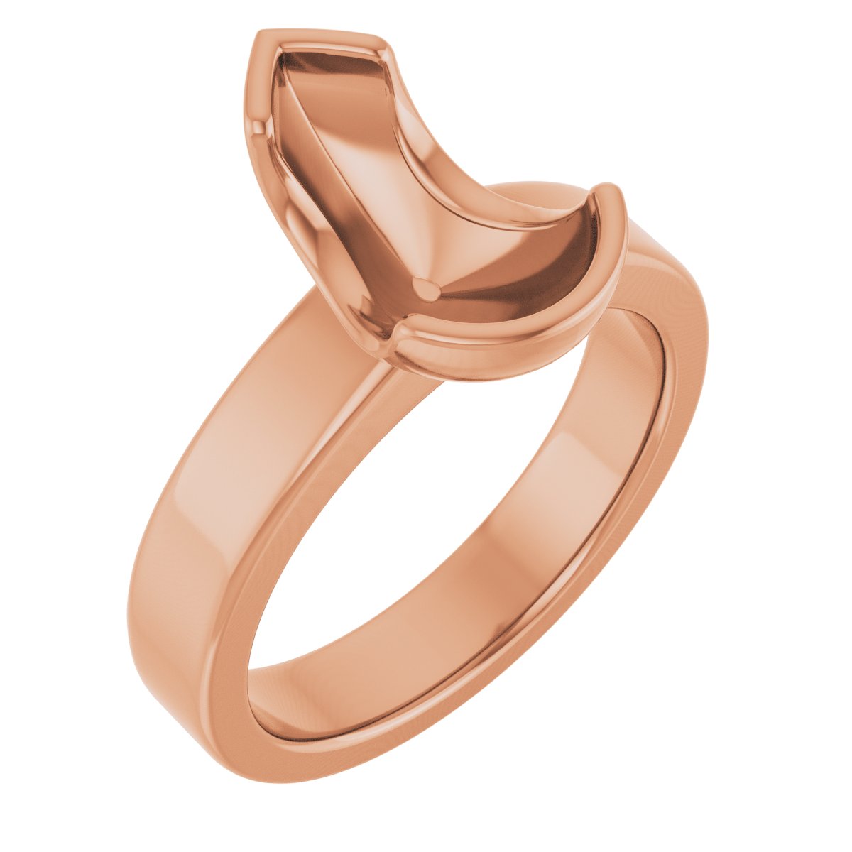 Half-Bezel Solitaire Engagement Ring or Band
