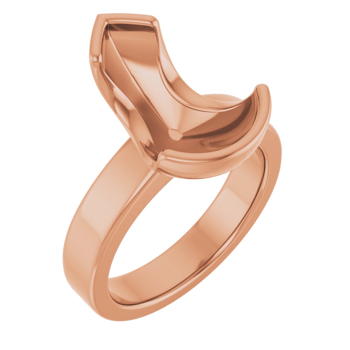Half-Bezel Solitaire Engagement Ring or Band