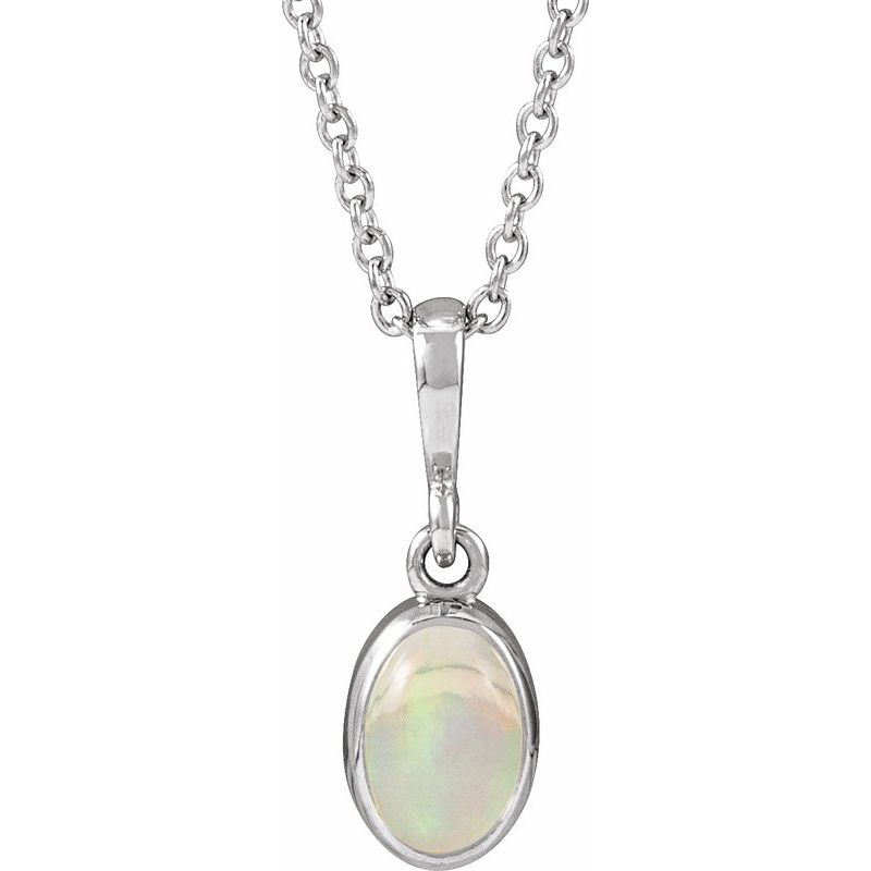 Bezel-Set Cabochon Necklace or Pendant