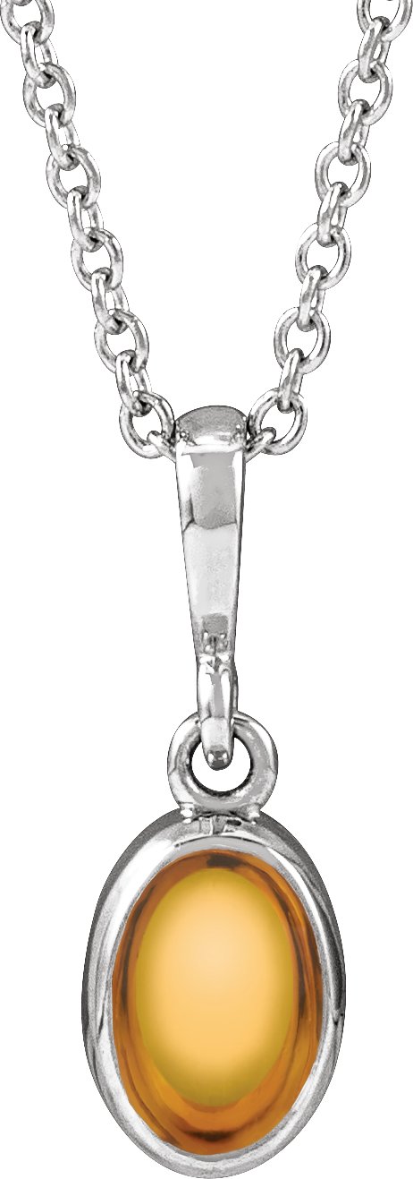 Bezel-Set Cabochon Necklace or Pendant