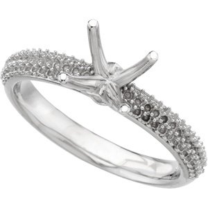 Pavé-Style Accented Engagement Ring