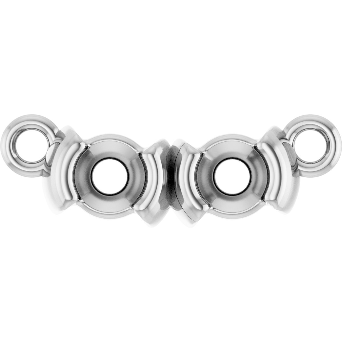 Family Half-Bezel Bar Necklace or Center