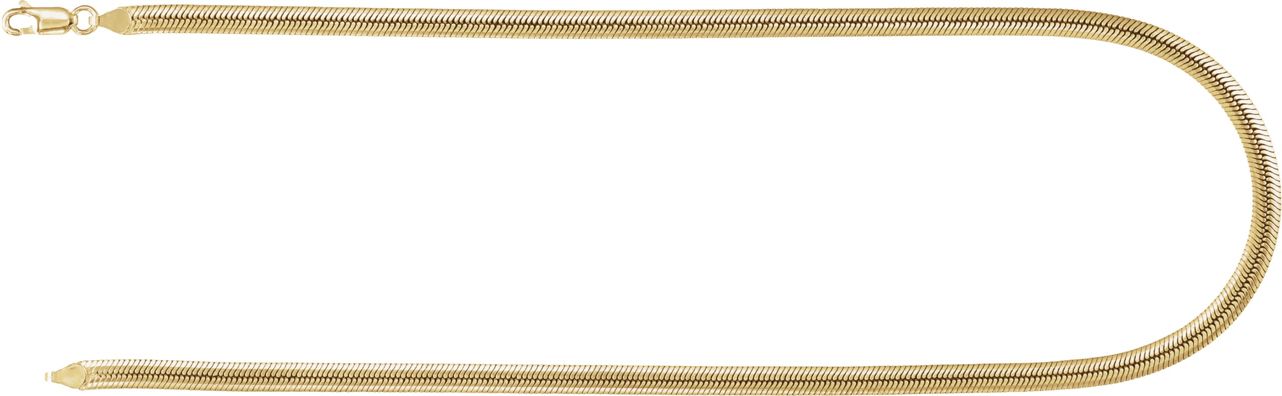 14K Yellow Gold-Filled 4.8 mm Oval Snake 18 Chain