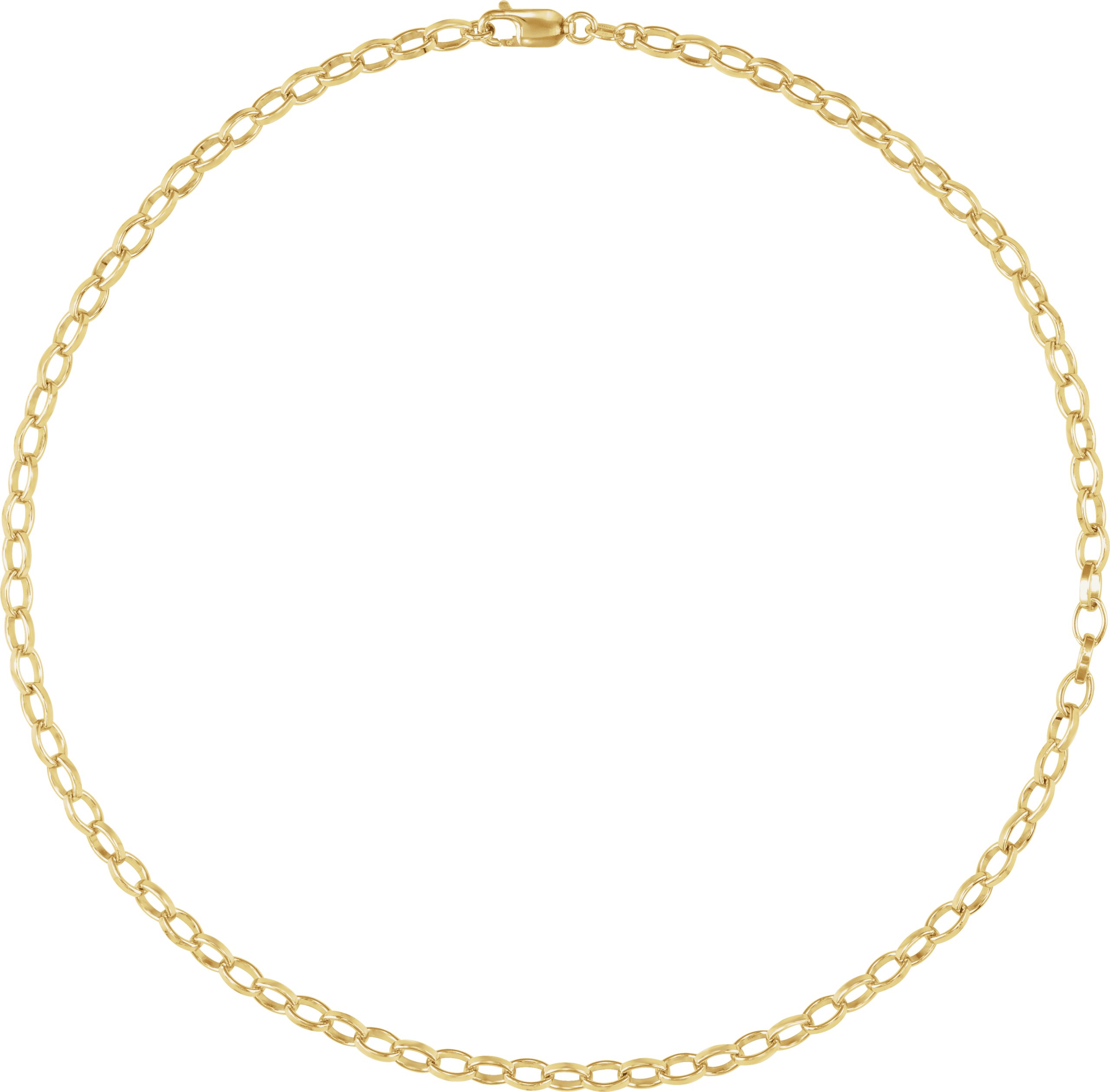 14K Yellow Gold-Filled 5 mm Rolo 18 Chain