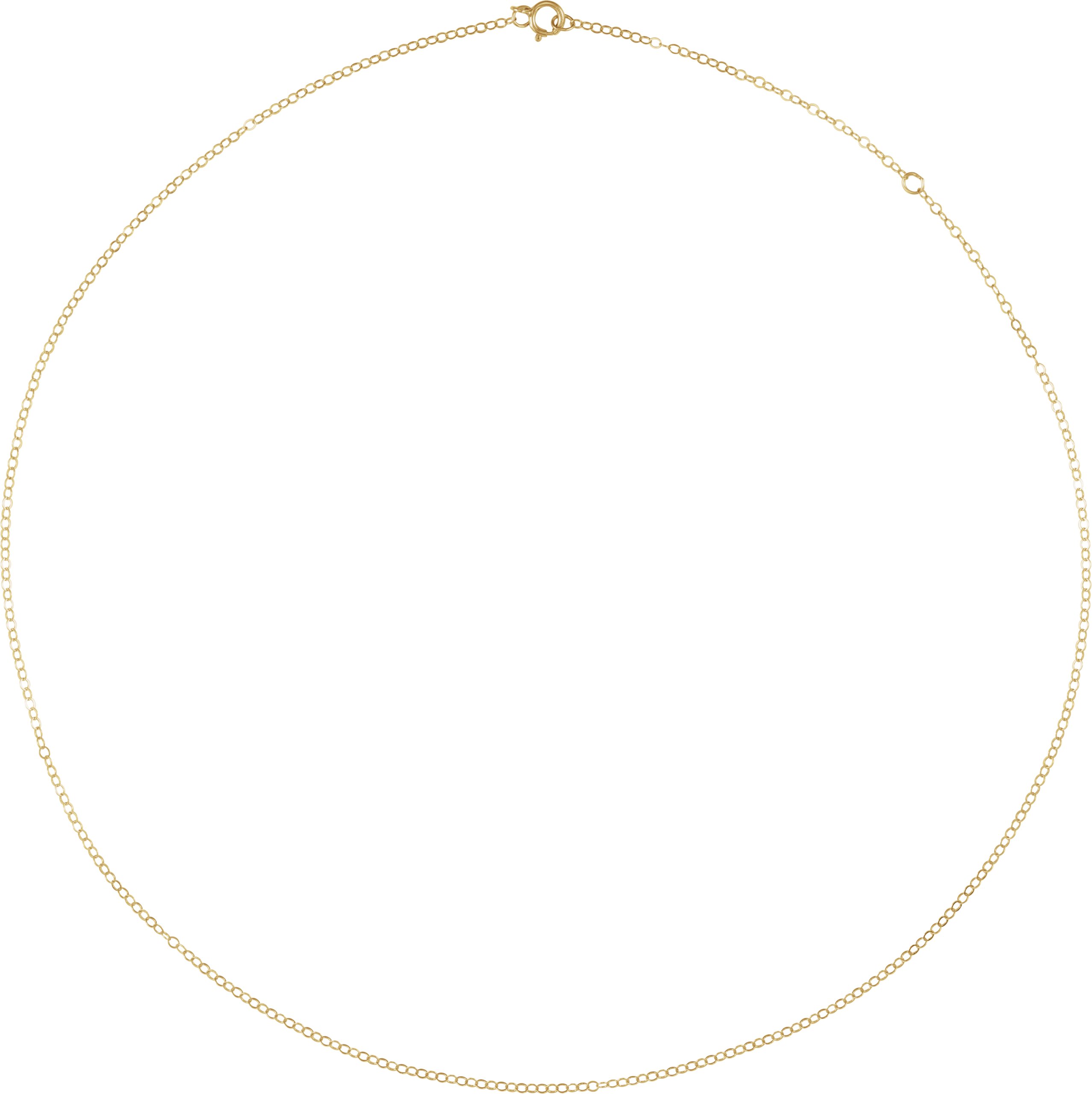14K Yellow Gold-Filled 1.5 mm Flat 16-18 Cable Chain