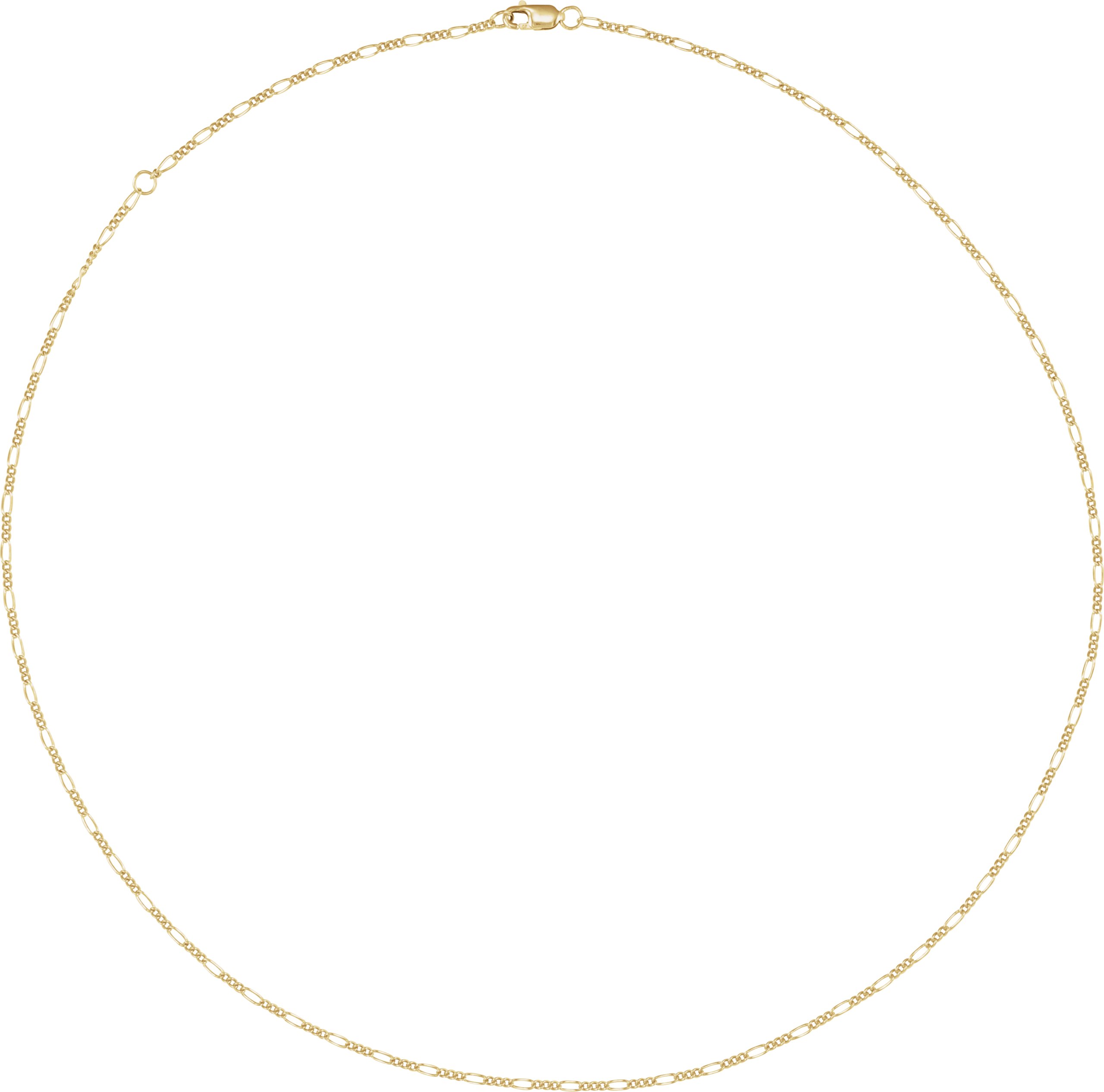 14K Yellow Gold-Filled 1.5 mm Figaro 16-18 Chain