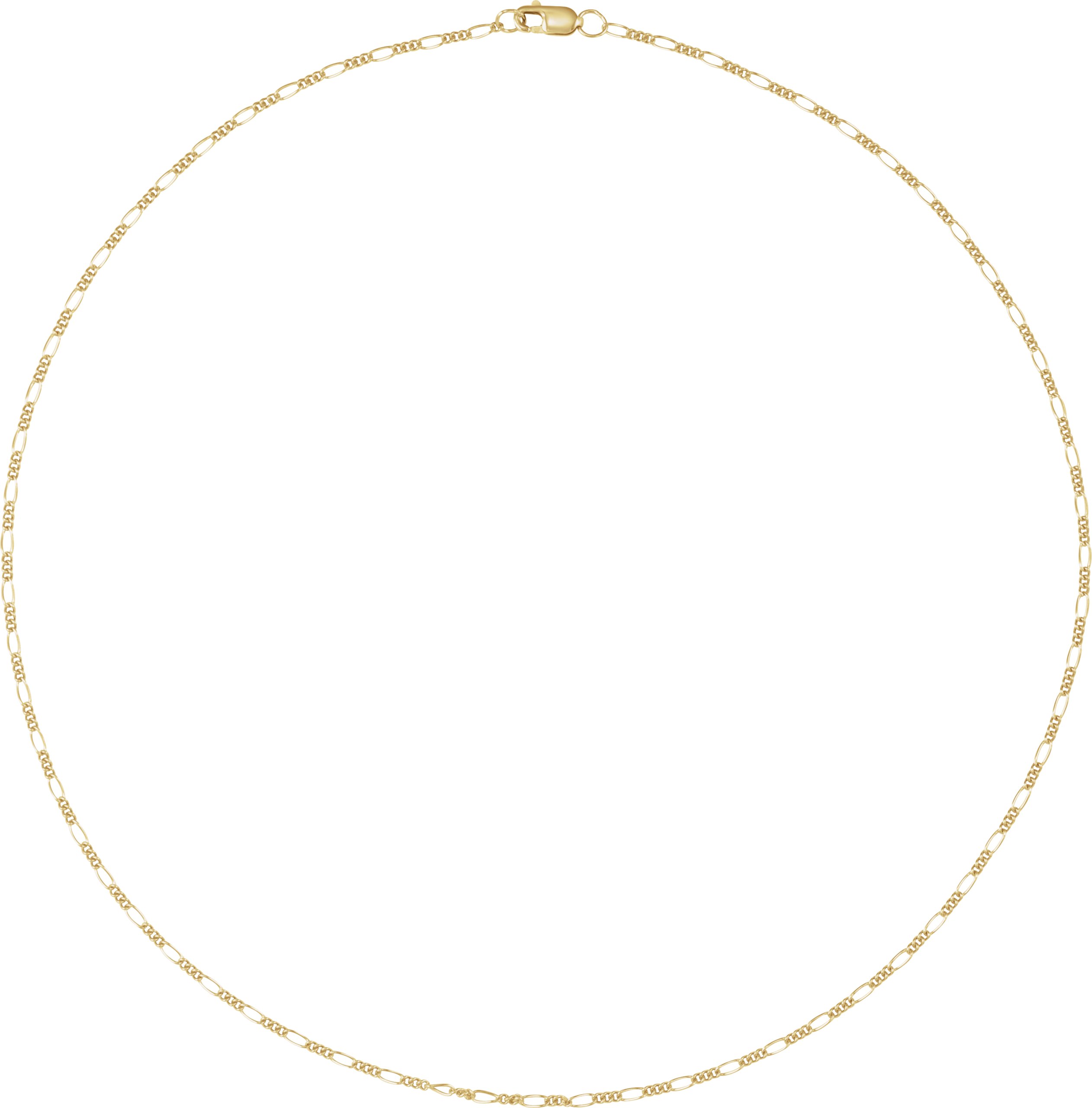 14K Yellow Gold-Filled 1.5 mm Figaro 24 Chain