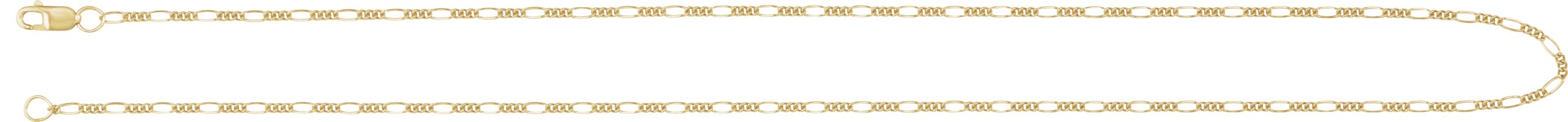 14K Yellow Gold-Filled 1.5 mm Figaro 24 Chain