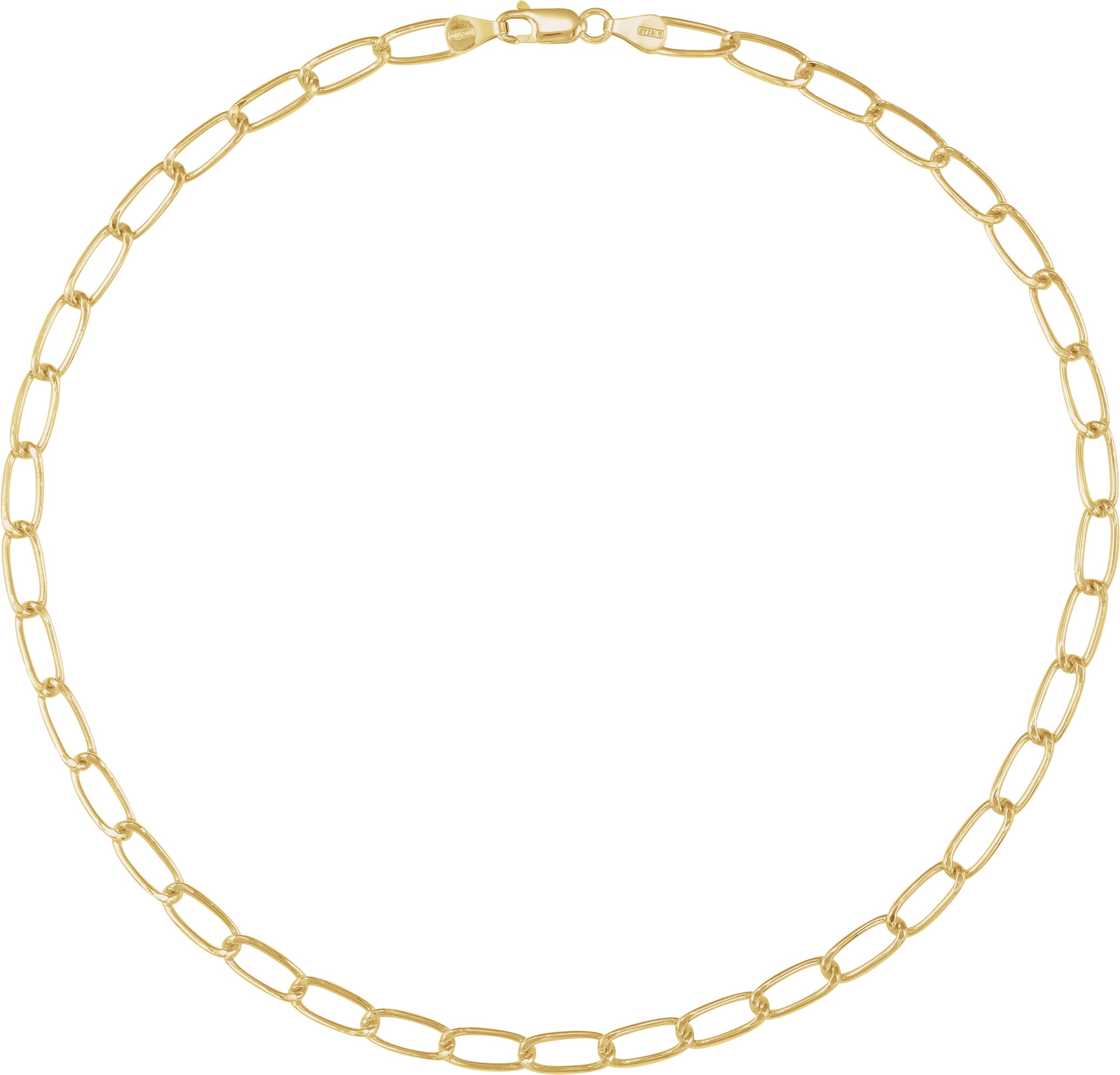 14K Yellow Gold-Filled 5.7 mm Elongated Curb 18 Chain