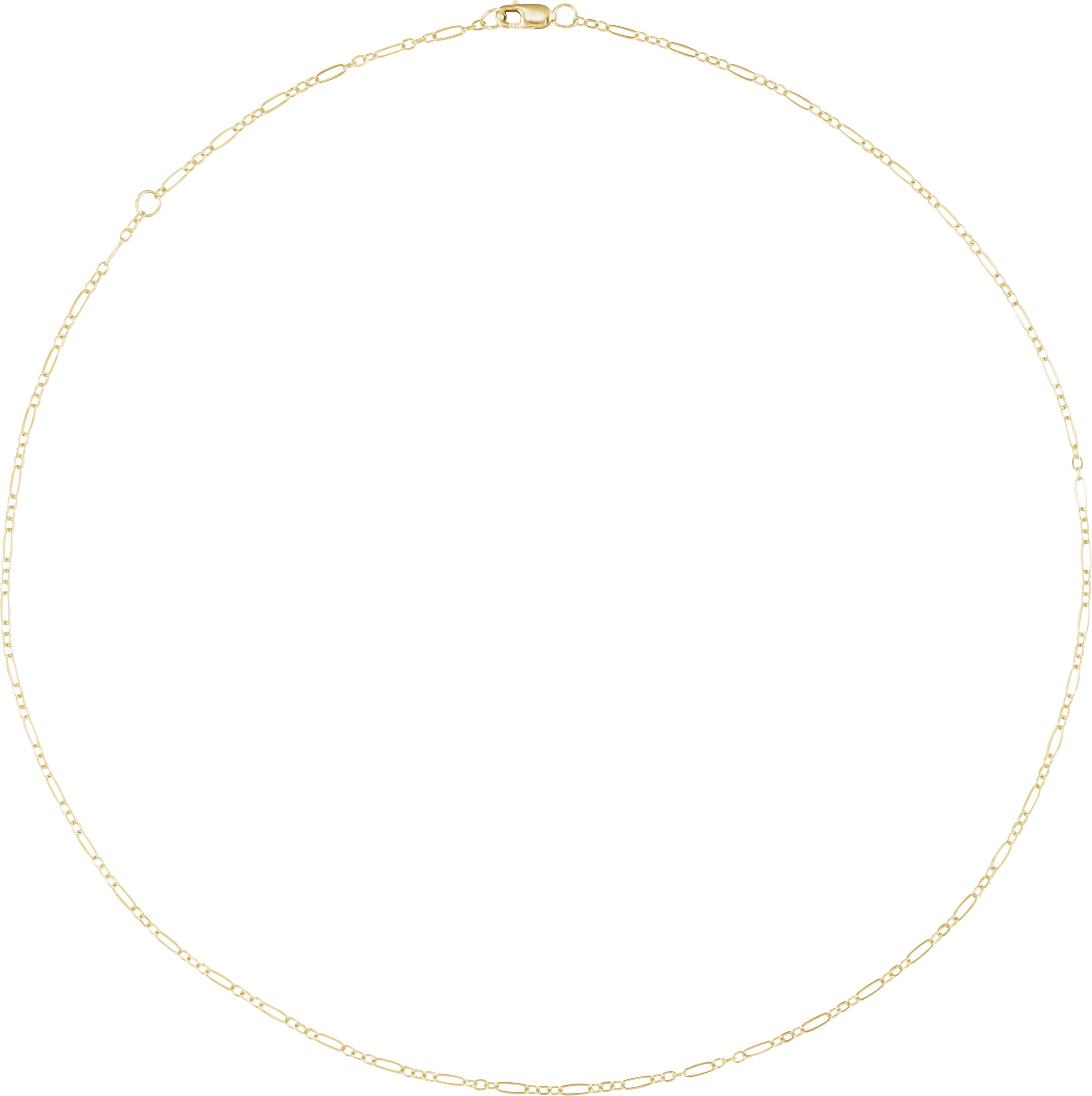 14K Yellow Gold-Filled 1.8 mm Figaro 16-18 Chain
