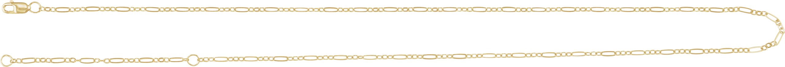 14K Yellow Gold-Filled 1.8 mm Figaro 16-18 Chain