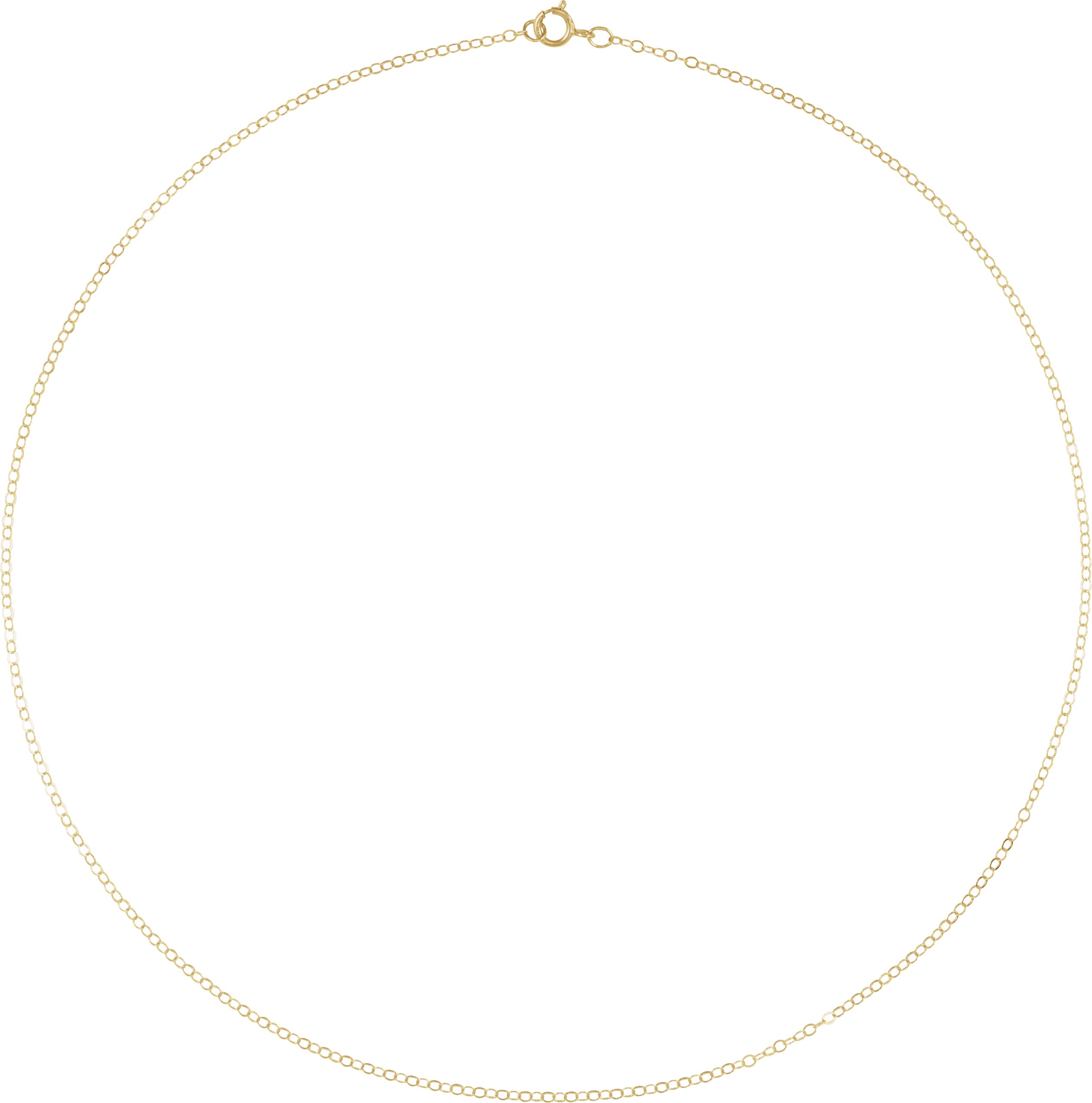 14K Yellow Gold-Filled 1.5 mm Flat 24 Cable Chain