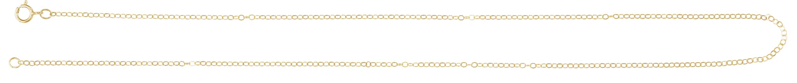 14K Yellow Gold-Filled 1.5 mm Flat 24 Cable Chain