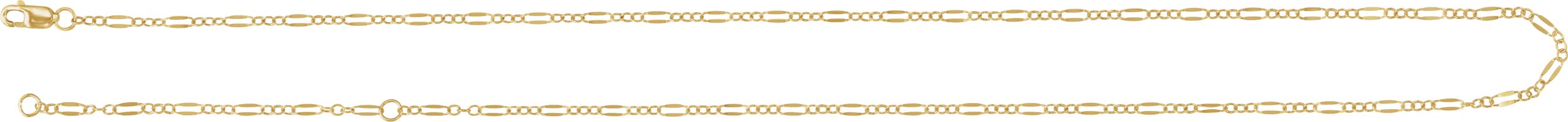 14K Yellow Gold-Filled 2.3 mm Dapped Cable 16-18 Chain