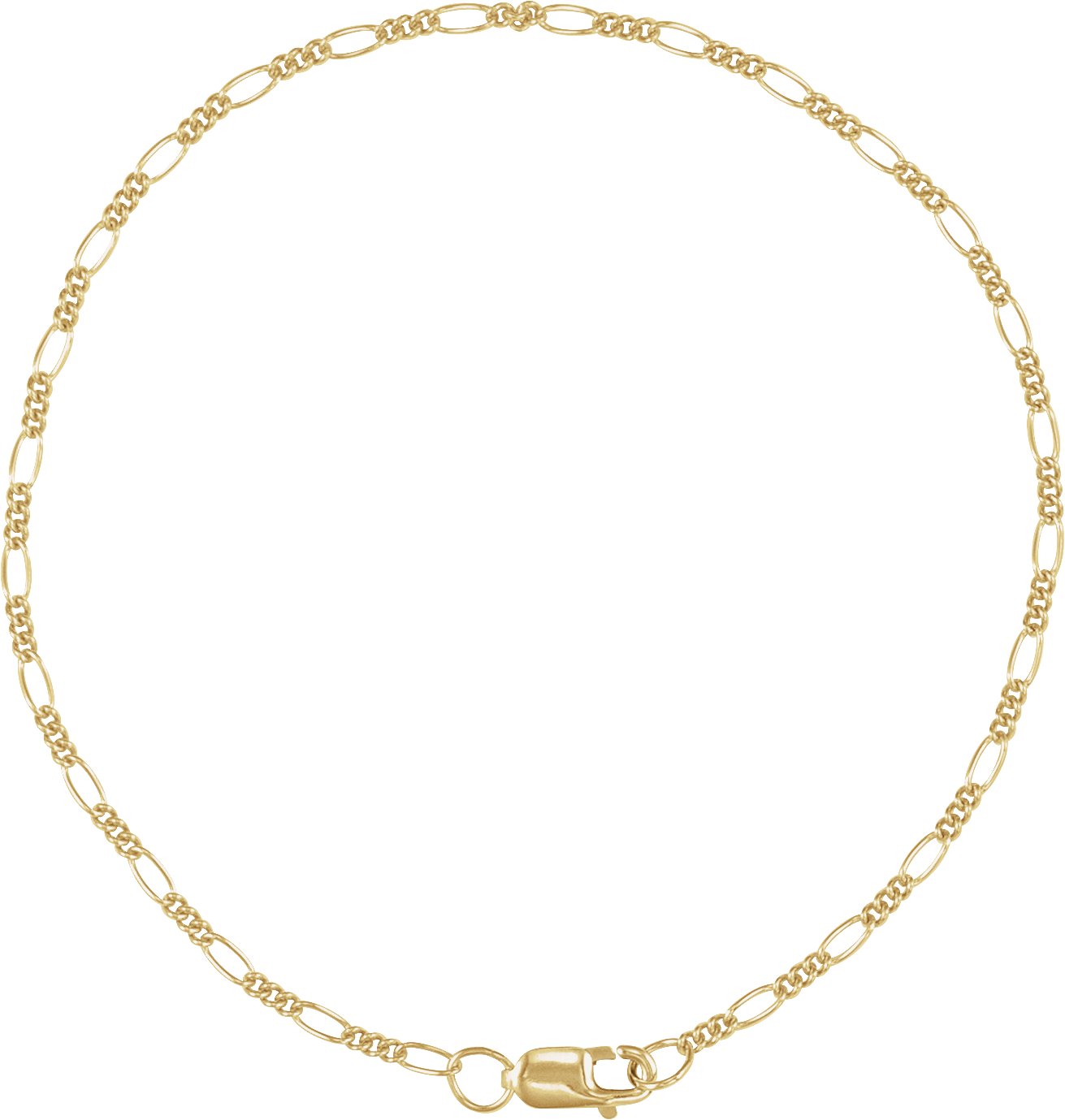 14K Yellow Gold-Filled 1.5 mm Figaro 7