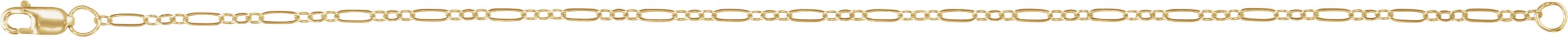 14K Yellow Gold-Filled 1.8 mm Figaro 7 Chain