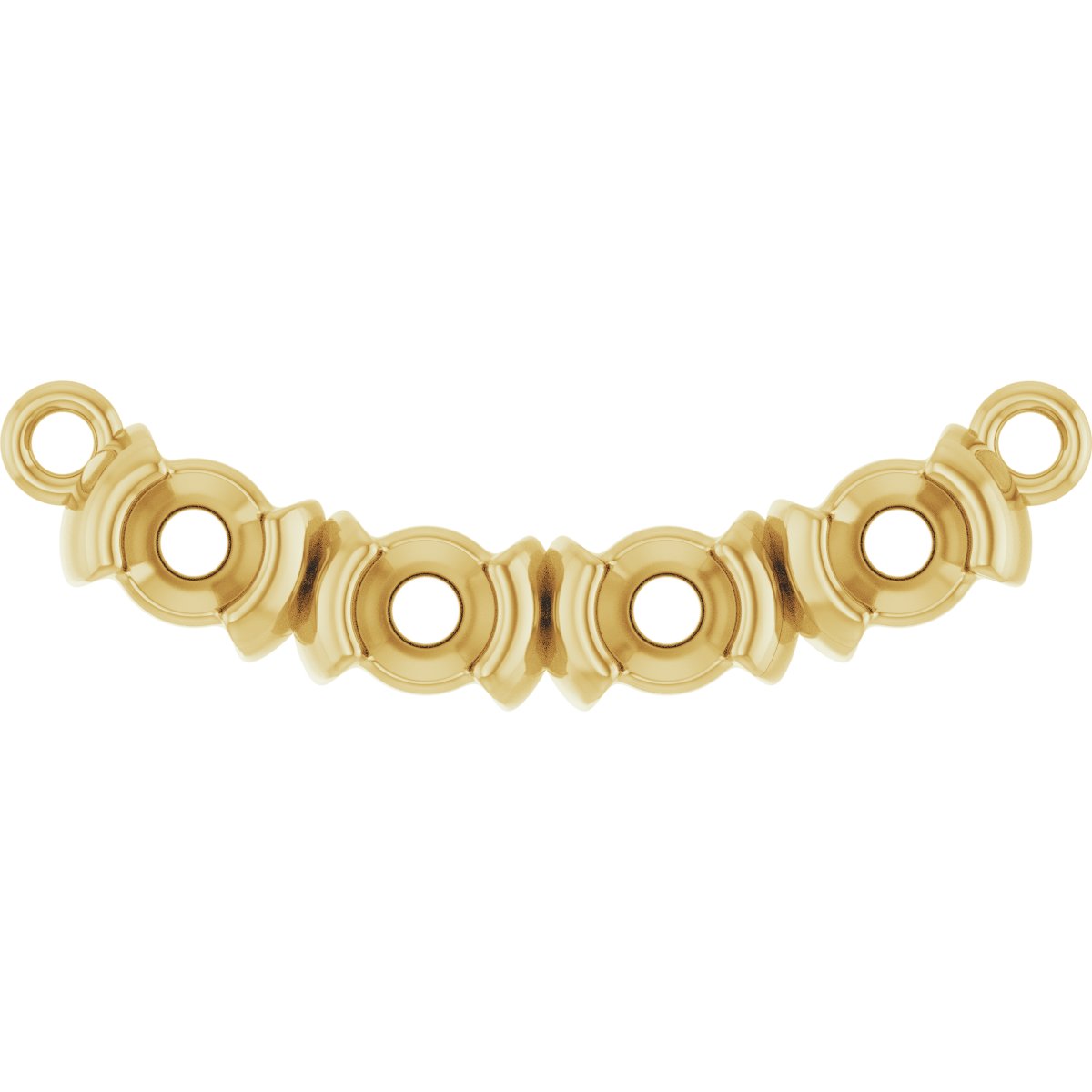 Family Half-Bezel Bar Necklace or Center