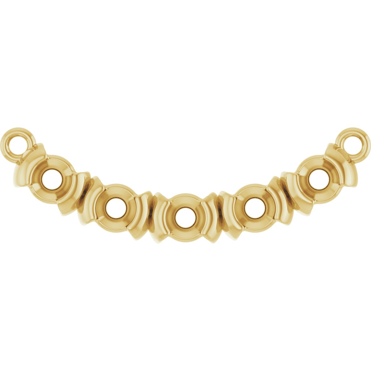 Family Half-Bezel Bar Necklace or Center