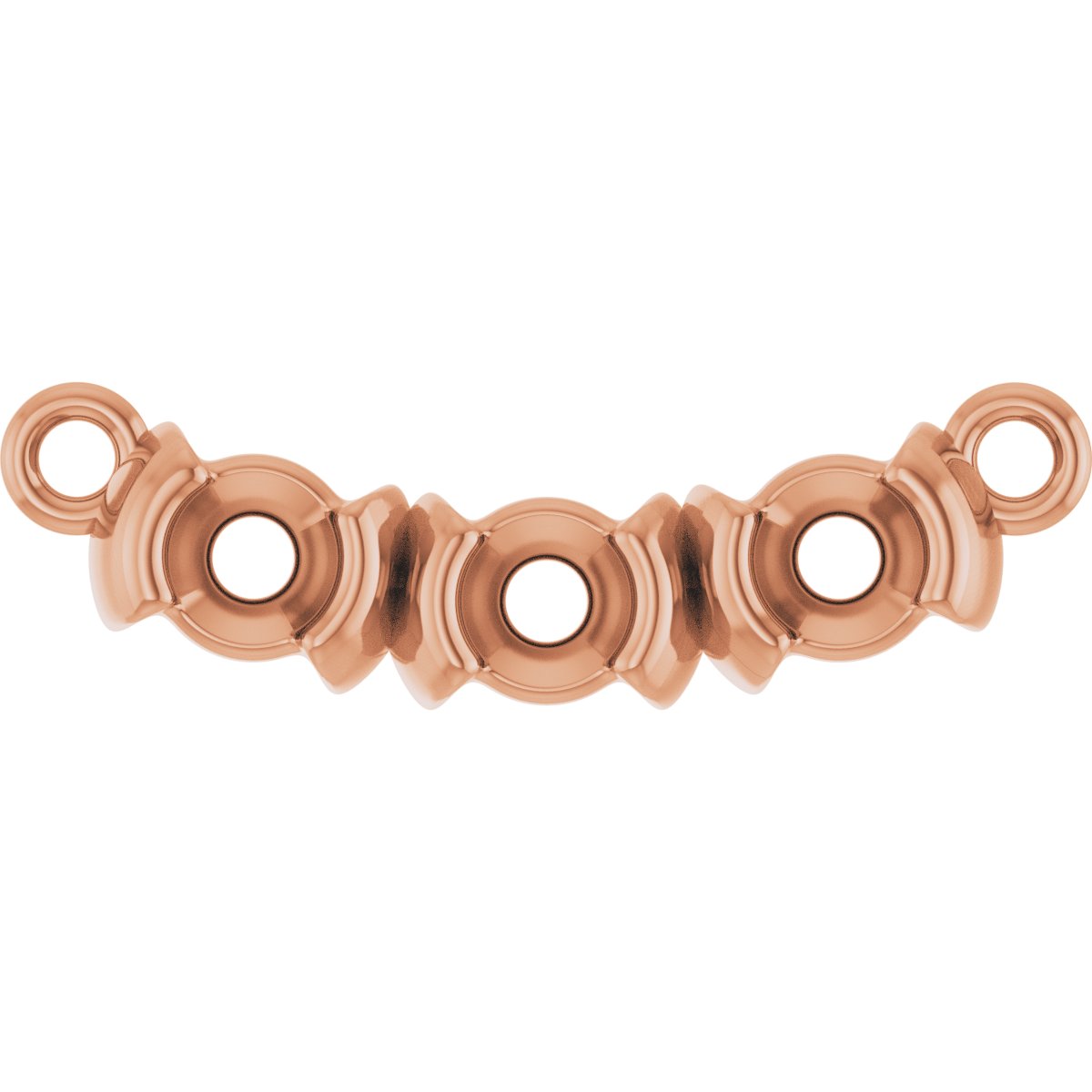 Family Half-Bezel Bar Necklace or Center