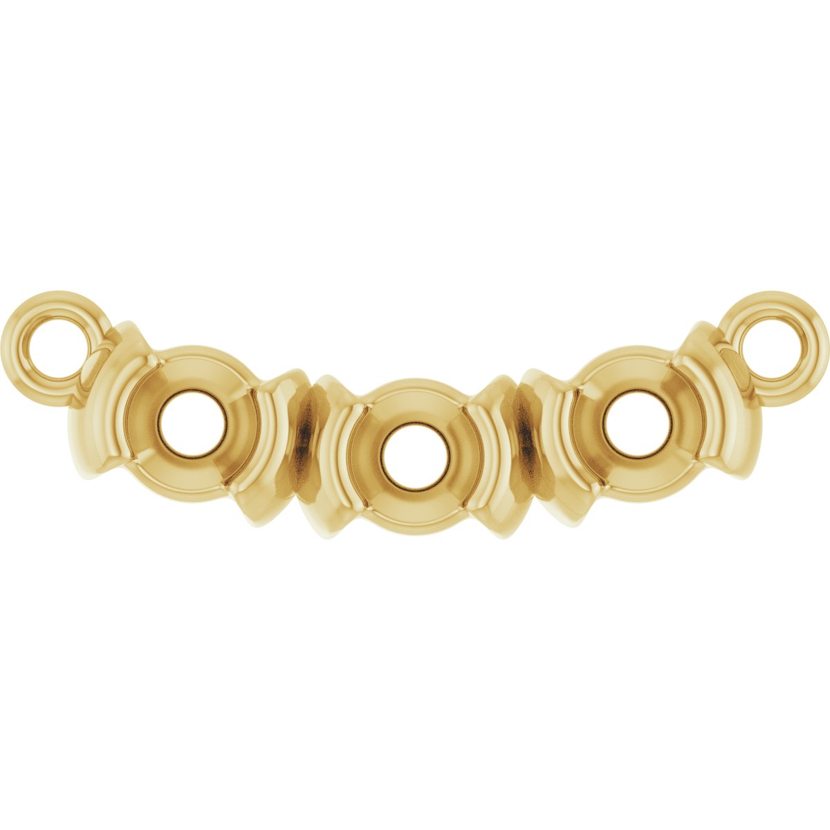 Family Half-Bezel Bar Necklace or Center