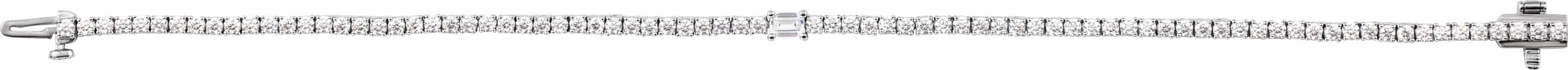 14K White Gold 3 CTW Lab-Grown Diamond Line 7 Bracelet