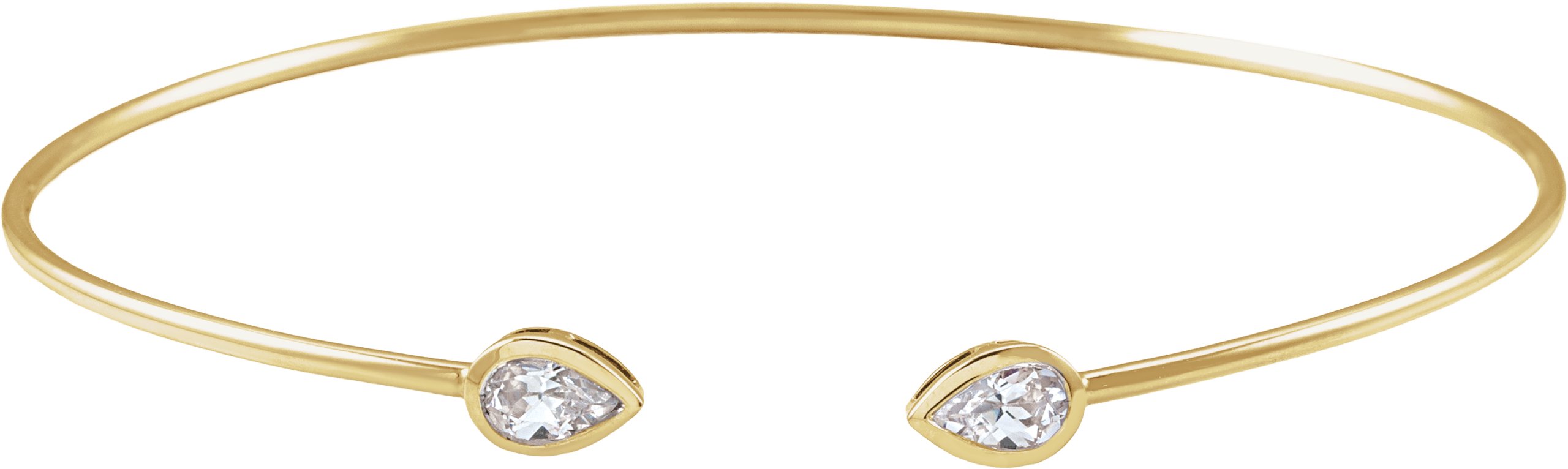 14K Yellow Gold 1/2 CTW Lab-Grown Diamond Bangle Bracelet